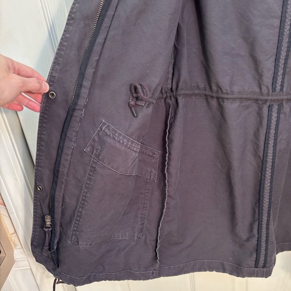 Abercrombie & Fitch Womens Utility Jacket Hooded, Sz XS, Charcoal Gray, Full Zip - Picture 14 of 16